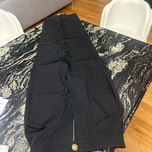 Balmain Black Pants with Gold Button Detail
